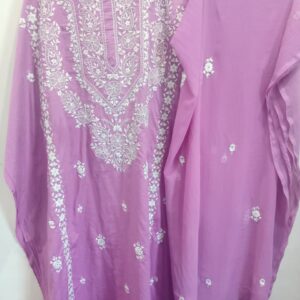 Purple Hand-Embroidered 3PC Summer Lawn Dress