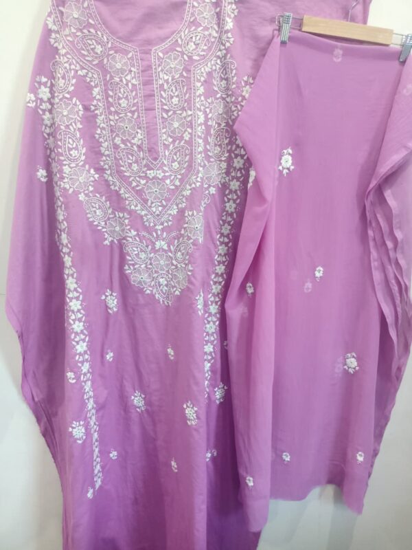 Purple Hand-Embroidered 3PC Summer Lawn Dress