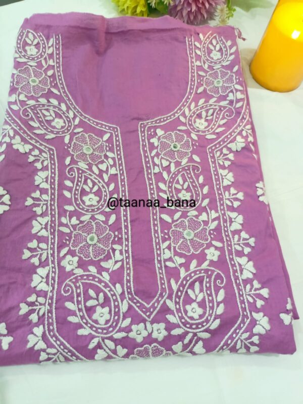 Purple-3PC Purple Hand Embroidered