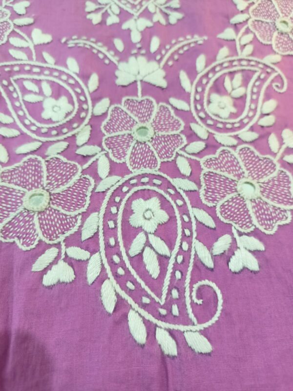 Purple-3PC Purple Hand Embroidered - Image 4