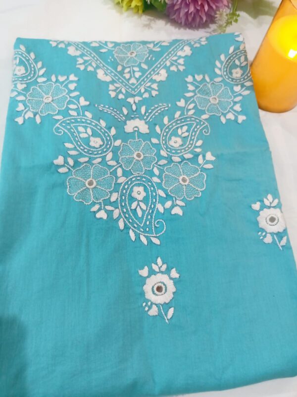 Skyblue-3Pc Hand Embroidered - Image 3