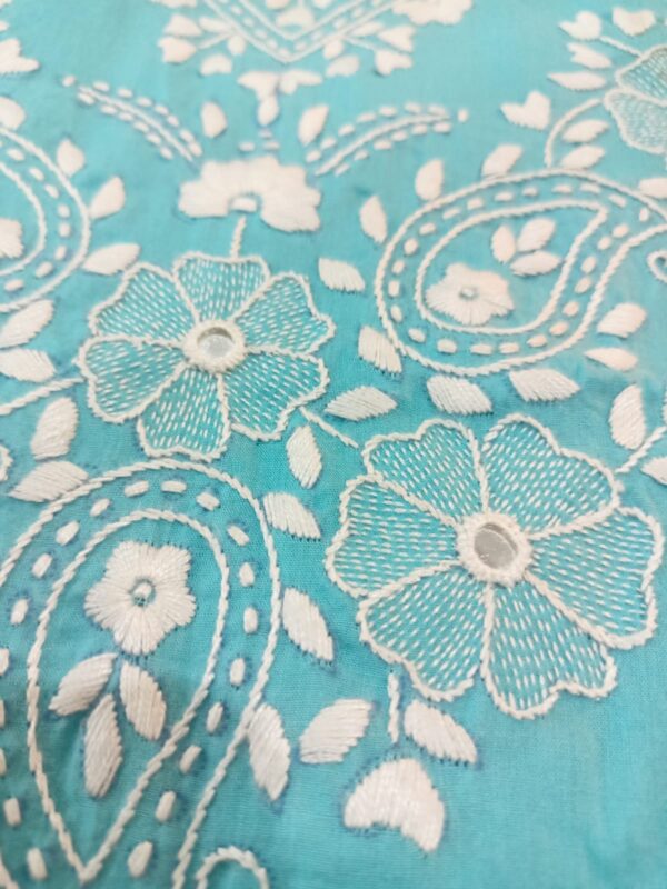 Skyblue-3Pc Hand Embroidered - Image 2