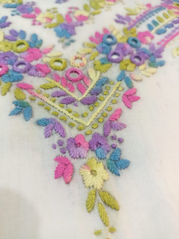 Off White-2pc Summer Lawn Hand Embroidery - Image 3