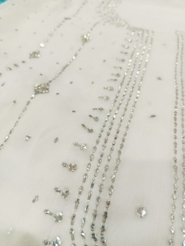 White-2Pc Mukaish Hand Work - Image 2