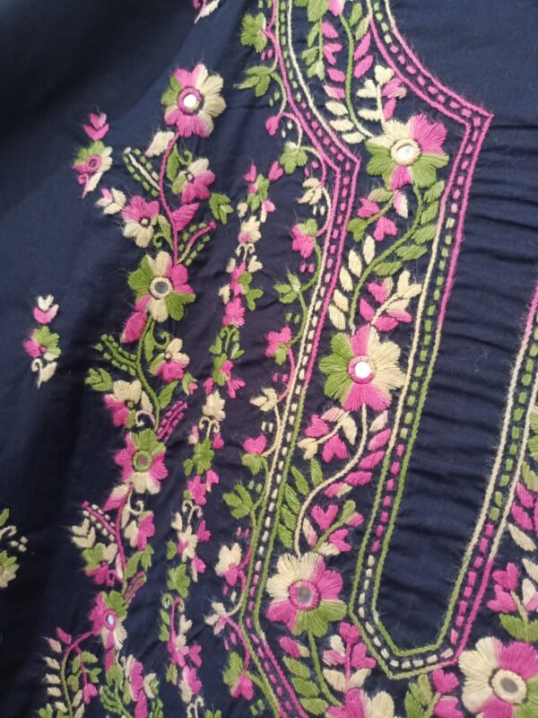 Black Kurta Trouser- Unstitched - Image 4